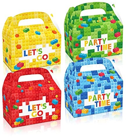 24pezzi building block decorazioni per feste mattoni e blocchi scatole per bomboniere per feste di compleanno building block scatole
