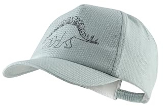 Sterntaler Basecap mit Saurier Stickerei - Jungen Baseball Cap aus Baumwolle mit Wabenstruktur - Sommer Cappy elastisch mit Gummizug - Sportive Baby und Kinder Schirmkappe, steingrün, Größe 55