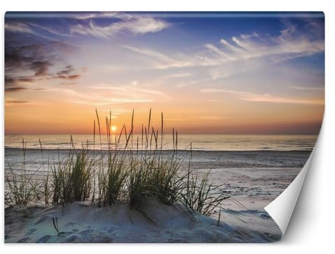 KunstLoft 'Sunset Hue' Tapete Mediterran Moderne Fototapete für Wohnzimmer, Büro, Schlafzimmer 100x70 cm