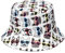 KUMSODE Fischerhut für Damen Herren Reversibel Strand Bucket Hat Druck verpackbare Outdoor- Eimer Hüte für Wandern, Reisen, Urlaub,M(56-58cm)