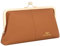 Royal Bagger RFID Kiss Lock Wallet, solide Farbe Multi-Card Slots Karteninhaber, echtes Leder Clutch Purses für Frauen 1468 (Braun)
