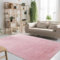 Shaggy Teppich 100 x 250 cm Waschbar Moderne Teppiche Pflegeleicht für Zimmer Home Dekor, Rosa