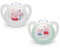NUK Peppa Pig Star Silikon-Schnuller, kiefergerecht, 0-6 Monate, BPA-frei, 2 Stück, weiß & grün