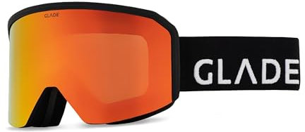GLADE Mesa Ski Goggles – Orange/Black, Anti-Fog, Interchangeable Lens System, 100% UVA/UVB Protection, Medium Fit, Designed in Colorado