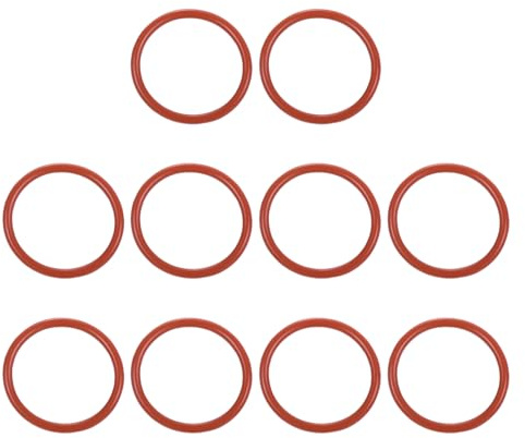 PATIKIL 10 Stück O-Ringe 33 x 27 x 3 mm Dichtungsringe, Nitrilkautschuk Dichtung O Ring Gummidichtung Rund Seal Unterlegscheiben für Hydraulik Sahnespender Pumpe Schnellkupplung, Rot
