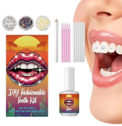 Künstlicher Zahnkristall, Zahnschmuck, Zahne-Edelsteine, Kristall, charmant, reichhaltige Stile, modischer Zahn, künstlicher Kristall für Frauen, Freundin, Mutter, Ehefrau