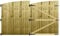 Premier Garden Supplies Made to Measure Feather Edge Semi-Braced Arch Top Driveway Gates for Measurements Height 5ft - 6ft (150-180cm) x Width: 274cm - 305cm +450mm Hinge Ring Latch Kit