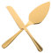 OKUMEYR 1 Satz Kuchenmesser-Set Tortenheber Aus Edelstahl Tortendessertschneider Kuchen Pizzaschneider Party-tortenheber Backschaufel Kuchenschneider Schaufel Rostfreier Stahl Golden