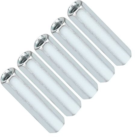 Professional Zinc Plated Carbon Steel Hex Coupling Nut 5pcs Threaded Rod Coupling for Fastening Bolts, Studs or Machine Screws to Connect Bolted