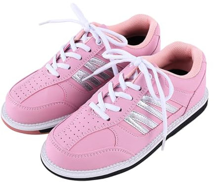 Leichtrit Bowl Athletic Shoe,Bowling Sports Shoes,Men'S Women'S Bowls Shoes,Bowls Shoes For Men,Lawn Bowls Shoes,Youth Bowling Shoes,Comfortable,Lightweight,Antibacterial,For Beginners,Pink,Green