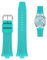 RORFFK FKM Fluorkautschuk Uhrenarmband für Citizen TSUYOSA Collection NJ0150 NJ0151ME Uhrenarmbänder Herren Damen Armband Bunt(Cyan-blue)