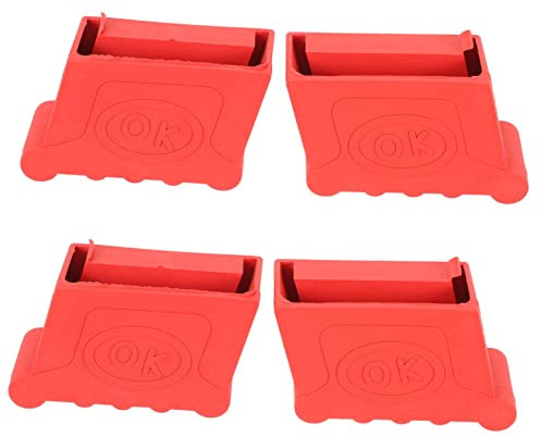 jojofuny 4Pcs Rubber Ladder Feet Covers Anti Slip Protective Ladder Foot Caps for Home and DIY Use Leg Protectors with Deep Ridged Grip 3.3 X 2.2 X 1.3 Inch