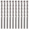 10 Pack Of 9mm x 120mm Long TCT Masonry Drill Bits – For Concrete, Brick, Stone, Porcelain Ceramic Tiles Plastic Wood – Masonry Drill Bits Set For Standard Rotary Drills & Hammer Drills (NOT SDS)