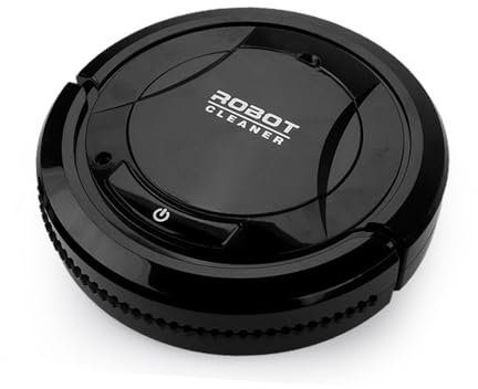 SMTSEC Robot Aspirador Y Fregasuelos, 3 En 1 Robot Aspirador Silenciosa Superfino Robot Barredora Fregadora con Potente 3000Pa Potencia De Succión para Pelos De Mascotas Pisos Duros,Black-1 Pack