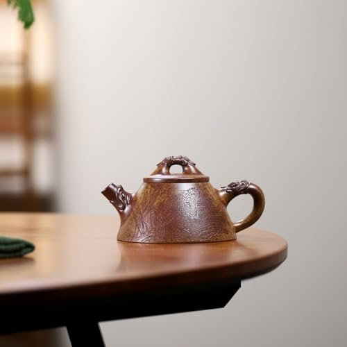 Teiera in argilla Yixing fatta a mano da maestro cinese da 9,5 once, teiera Zisha for infusione e preparazione di Kung Fu(#1)