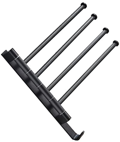 Operitacx Wandhandtuchhalter Stangen-handtuchstange Rustikaler Handtuchhalter Im Industriestil Antik Schwarz Rostfrei Für Badezimmer | Aluminiumlegierung, Schwarze Ausführung, Kratzfest und Pflegeleicht, Industrielle Optik, Zusätzliche Ablage