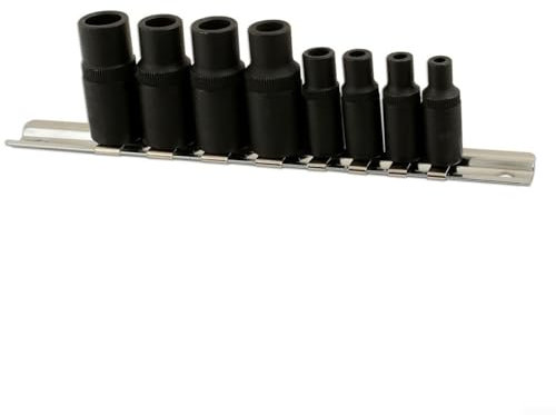 HavenDomicile 8PCS Tap Socket Set with Magnetic Holders,1/4 3/8 Inch Drive Thread Cutting Tool Kit for Workshop