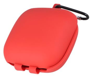 VILLCASE Wireless Earphone Protective Box Silicone Earbuds Case Cover with Carabiner Compatible with Powerbeats Lightweight Impact Resistant Scratch