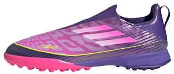 adidas F50 League Laceless Turf Football Boots Kids, Textile Upper, Purple