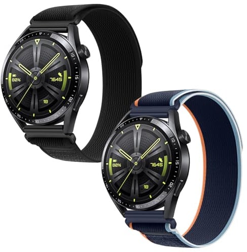 Gittos Nylon Armband 22mm für Amazfit Balance 2/Garmin Forerunner 265 255 | Nylon Ersatzarmband für Garmin Venu 2 3 4/Vivoactive 4 /Samsung Galaxy Watch 3 45mm/Huawei/Xiaomi Damen Herren