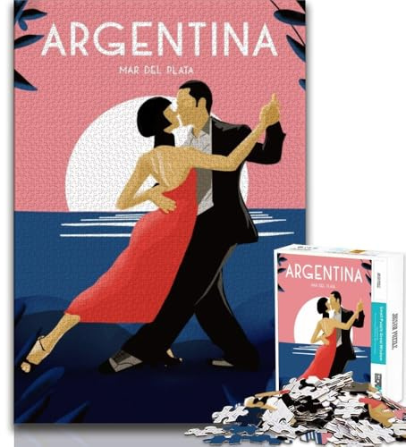 1000-teiliges Puzzle für Erwachsene und Jugendliche, argentinischer Tango, Lernspielzeug, Familienspiele, geeignet als Schreibtischdekoration (38x26cm)