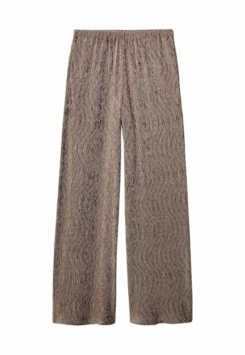 Marks & Spencer Pantalones de Pernera Ancha de Terciopelo con Efecto Arrugado
