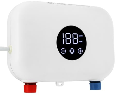 Chauffe-Eau Instantané éLectronique, 5500 W, 220 V, chauffe-eau instantané, mini eau de chauffage instantanée, électrique, avec affichage De La TempéRature Lectrique, Chauffe-Eau Lectrique Pour