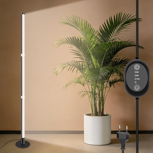 Weciau Luces de Crecimiento para Plantas, 243 LEDs Lámpara LED de Espectro Completo para Planta con Temporizador y 3 Modos de Iluminación, 45 W, luz Crecimiento Plantas Interior con Base Redonda
