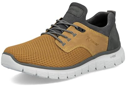 Rieker Herren Slip-On Sneaker B6652, Männer Halbschuhe,Strassenschuhe,Sportschuhe,Freizeitschuhe,Turnschuhe,Laufschuhe,gelb Kombi (68),47 EU / 12 UK