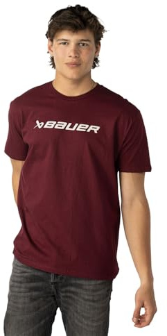 Bauer Everyday Tee Kurzarm T-Shirt Senior Maroon