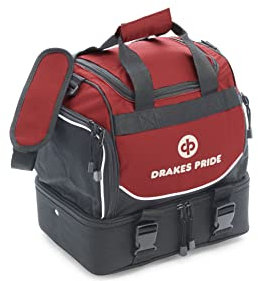 DRAKES PRIDE CROWN GREEN/FLAT GREEN 4 BOWL PRO MIDI BAG **B4250** (RED & BLACK)