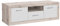 FORTE Baccio TV-Unterschrank mit 2 Türen und 1 Schublade, Holzwerkstoff, Sandeiche/Weiß, 147.80 x 41 x 49.90 cm