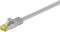 Cable de conexión RJ45 con cable raw CAT 7, doble blindaje, S-FTP hasta 600 Mhz, cable de cobre libre de halógeno, contactos dorados, 5 metro, gris