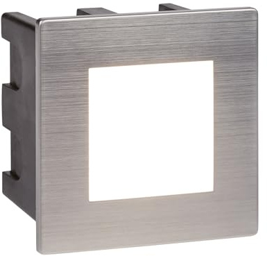 Searchlight 0761 Ankle Square Recessed Outdoor Wall Light in Stainless Steel - Length: 80mm