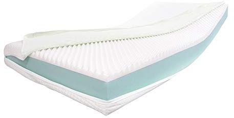 Dibapur® Visco: Orthopädische Visco + Kaltschaummatratze (Hohes Raumgewicht) ca. 16 cm Kern mit Glattem 3D Air Fresh Bezug ca. 16,2 cm - Made in Germany 70x200 H2