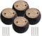 4pcs 40mm Height Dark Brown Eucalyptus Wood Round Bun Furniture Feet Sofa Cabinet Couch Legs