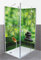 ARTland Duschrückwand Eck mit Motiv Alu Rückwand Dusche Bad Verkleidung wasserfest Duschwand Größe personalisiert 2 Segmente Bambus Wellness Zen Spa Steine Grün S5YF