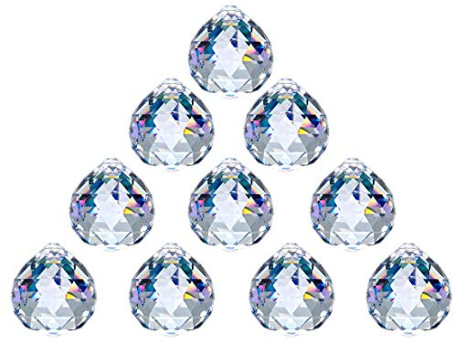 Crystal Ball Prism 40mm/1.57 Inch Decorative Ball for Chandelier Window Suncatcher 10Pack Rainbow Maker