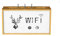 WEDSFC Wand Montage WiFi Router Aufbewahrungsboxen Holz, Router Regal, WLAN Box Wand, Kabel Verstecken Box, Kabelbox Groß, Schreibtisch Kabelmanagement Box Wood,35 * 19 * 11cm