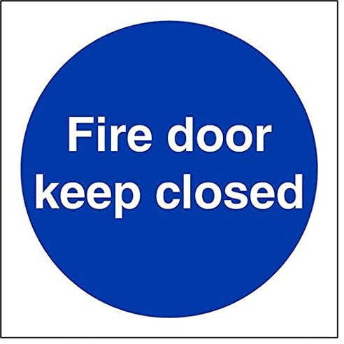 Porta tagliafuoco di sicurezza V e obbligatoria - Porta tagliafuoco da tenere chiusa - 100 x 100 mm