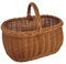Einkaufskorb aus Weide Pilzkorb Oval Braun 46x32x35 cm