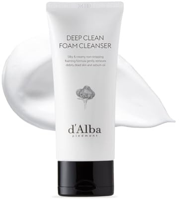 d'alba Piedmont Italian White Truffle Deep Foam Cleanser, Vegan Skincare, Gentle Foam Cleanser with White Truffles for All Skin Types, Safe for Sensitive Skin, Hypoallergenic