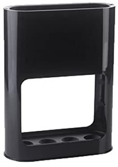 Verve Jelly Umbrella Stand Holder, Plastic Umbrella Stand Storage Rack with Removable Drip Tray for Home Office, Black, 28 * 22 * 9 cm