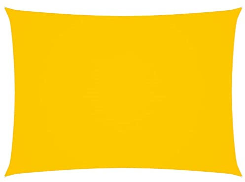 SKM Voile de Parasol Tissu Oxford rectangulaire 2x4,5 m Jaune
