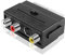 YAODHAOD SCART Adapter für 3 RCA Phono TV Konverter, SCArt zu A/V (2 Audio & 1 Video) für TV DVB VCRs