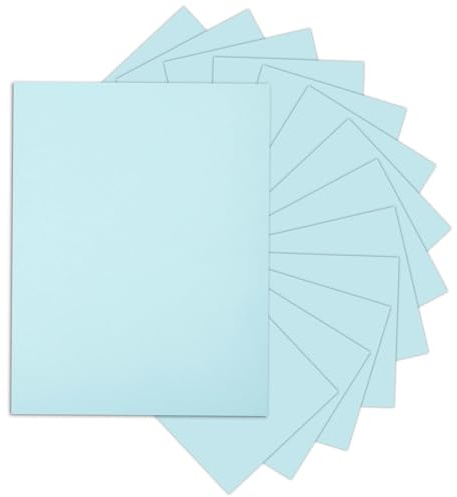 24 Blatt Pastellblauer Karton 8,5 x 11 dickes Papier, Goefun 36,3 kg Karton Lager Druckerpapier für Einladungen, Menüs, Basteln, DIY Karten