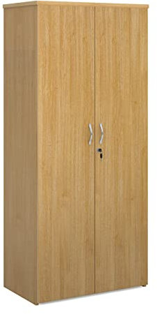 Mr Office Universal double door cupboard 1790mm high with 4 shelves, Oak