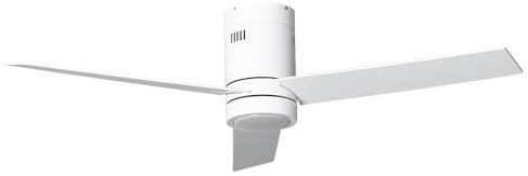 TECHBREY - Ventilador de Techo Silencioso | Motor DC Bajo Consumo | 6 Velocidades | Modo Verano/Invierno | Aspas de Madera | Control Remoto | Eficiencia Energética, Blanco, Madera