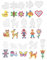 Tyrzol 15pcs Fuse Beads Set, Clear Animal & Heart Shape Pegboards, Plastic Craft Set, DIY Template Cards