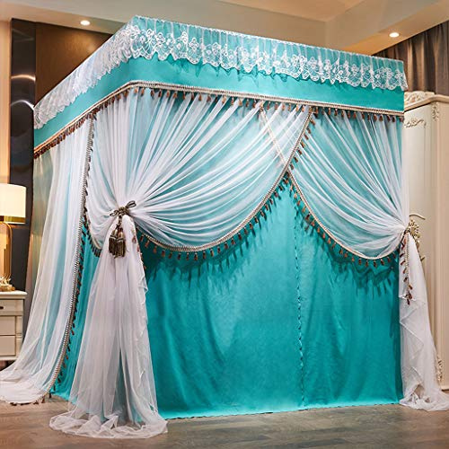 forestalk Prinzessin 4 Eckpfostenbett Baldachin und niedliches Moskitonetz für Mädchen Bett Erwachsener Schlafzimmer Kinderzimmer, Vorhangnetz für Twin/Full/Queen/Kingsize